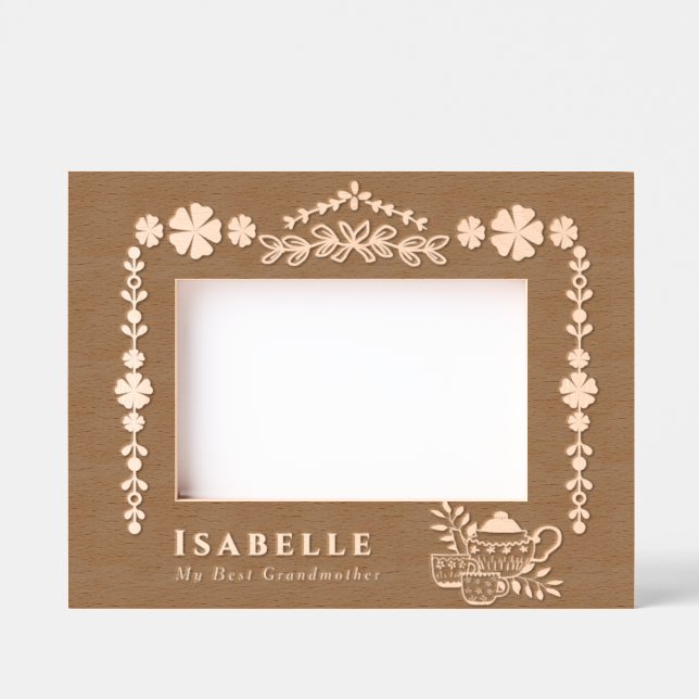 Teapots and Cups  Engraved Frames (Front)
