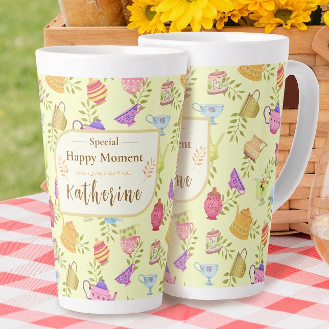 Teapots and Cups Garden Yellow (Teapots and Cups Garden Yellow Latter Mug.)
