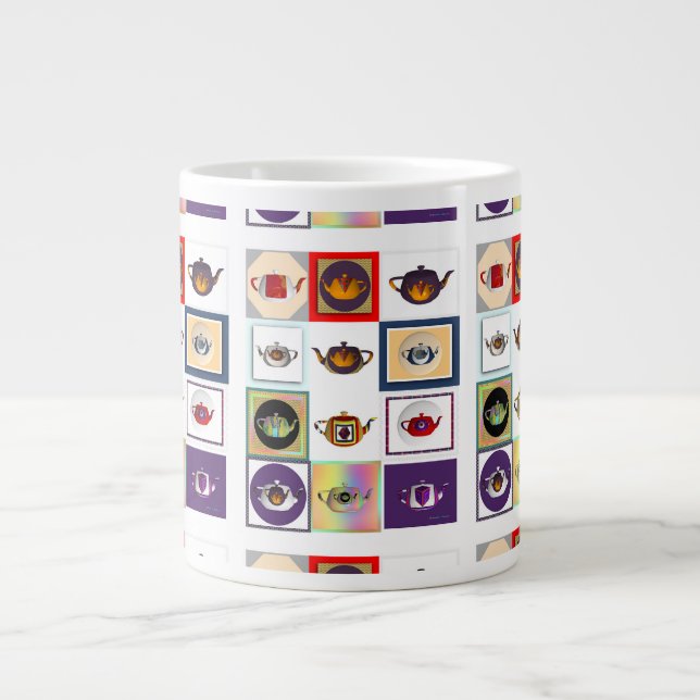 Teapots Design  Giant Coffee Mug (Front)