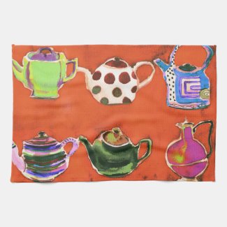 Teapots Tea Towel