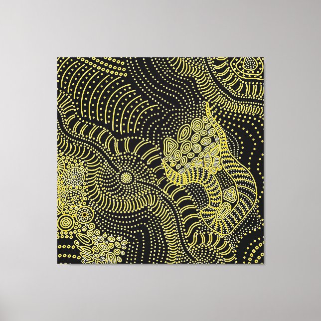 Tear Across Dotted Line - Aboriginal Graphic Canvas Print (Front)