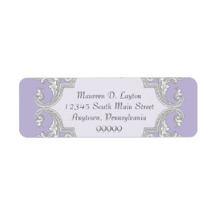 Tear Drop Lace, Lavender Matching Address Labels