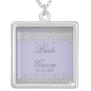 Tear Drop Lace, Teal Blue - Brides Pendant