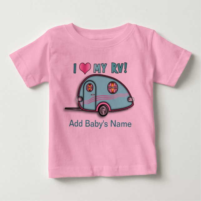 Tear Drop RV Trailer BABY T-SHIRTS (Front)