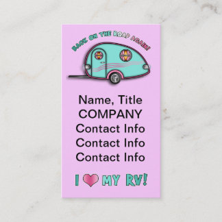 Tear Drop RV Trailer Business Cards