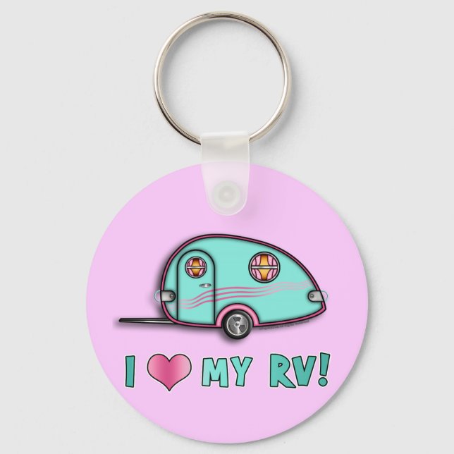 Tear Drop RV Trailer Keychains (Front)