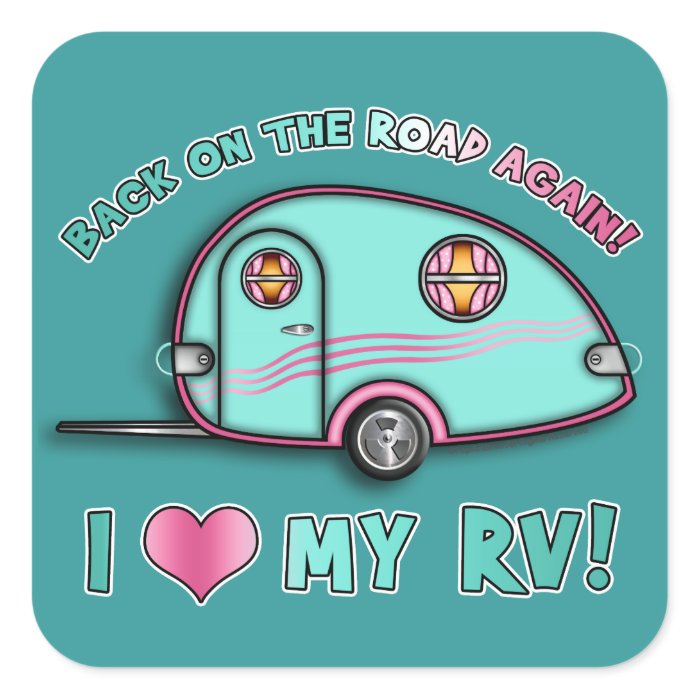 Tear Drop RV Trailer Stickers