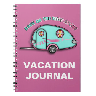 Tear Drop RV Trailer Travel JOURNEL - NOTEBOOK