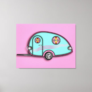 Tear Drop RV Travel Trailer 30 X 40 CANVAS PRINT