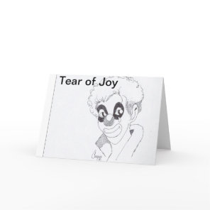 Tear of Joy greeting b/w greeting card