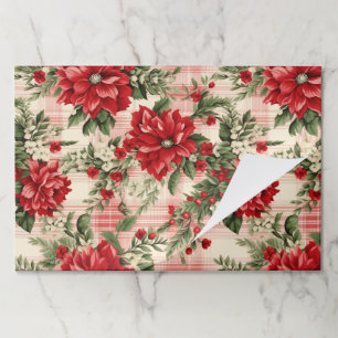 Tearaway Christmas Florals Paper Placemats