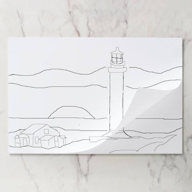 Tearaway Pad - Lighthouse Scene to Color