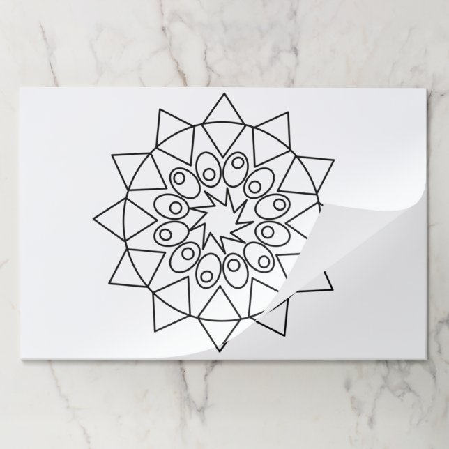 Tearaway Pad - Simple Mandala Design (Folded)