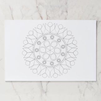 Tearaway Pad - Small Sunbursts Mandala to Color