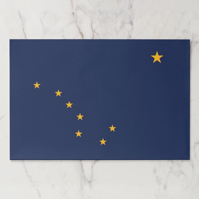 Tearaway paper pad with Flag of Alaska, USA (Front)