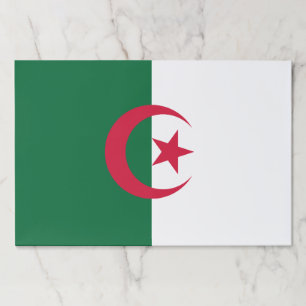 Tearaway paper pad with Flag of Algeria