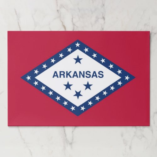 Tearaway paper pad with Flag of Arkansas USA