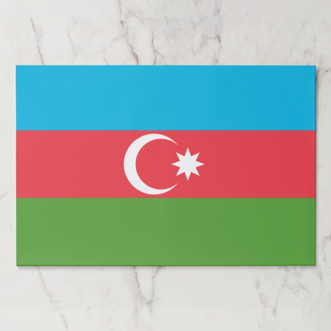 Tearaway paper pad with Flag of Azerbaijan (Front)