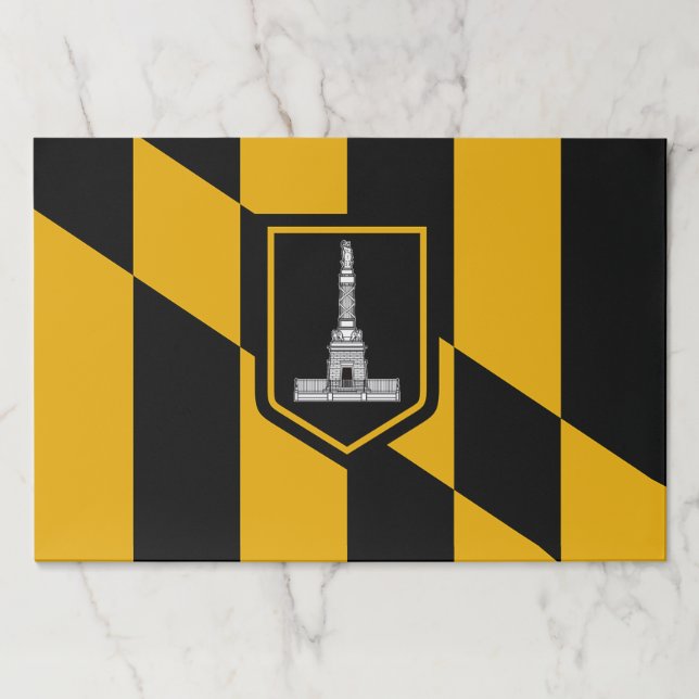 Tearaway paper pad with Flag of Baltimore, USA (Front)