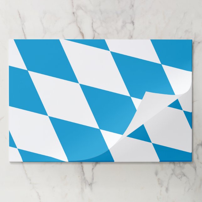 Tearaway paper pad with Flag of Bavaria (Folded)