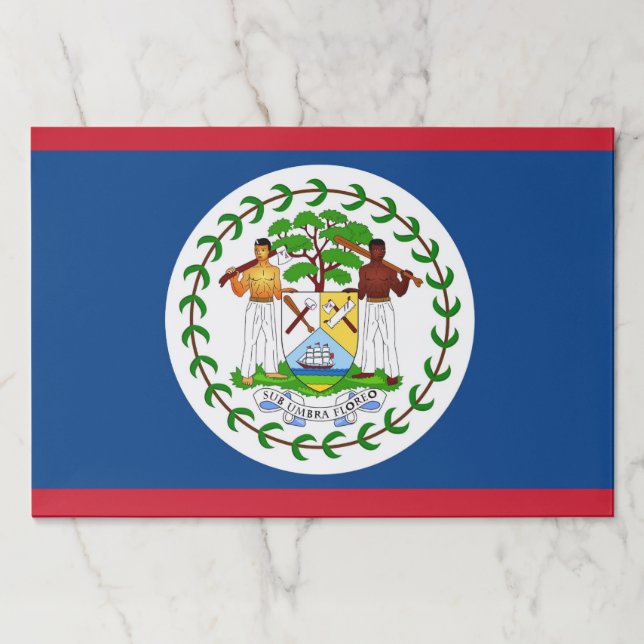 Tearaway paper pad with Flag of Belize (Front)