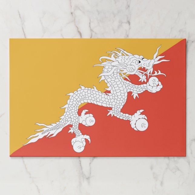 Tearaway paper pad with Flag of Bhutan (Front)