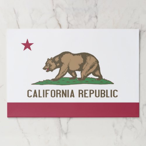 Tearaway paper pad with Flag of California USA