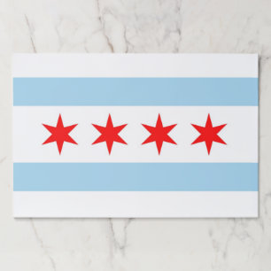 Tearaway paper pad with Flag of Chicago, USA