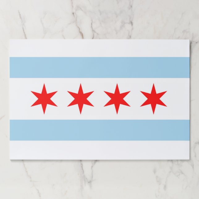 Tearaway paper pad with Flag of Chicago, USA (Front)