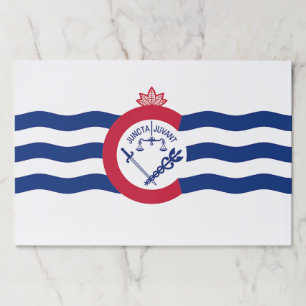 Tearaway paper pad with Flag of Cincinnati, USA