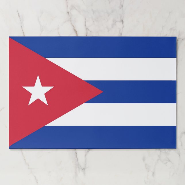 Tearaway paper pad with Flag of Cuba (Front)