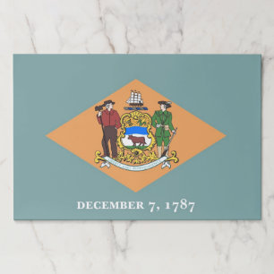 Tearaway paper pad with Flag of Delaware, USA