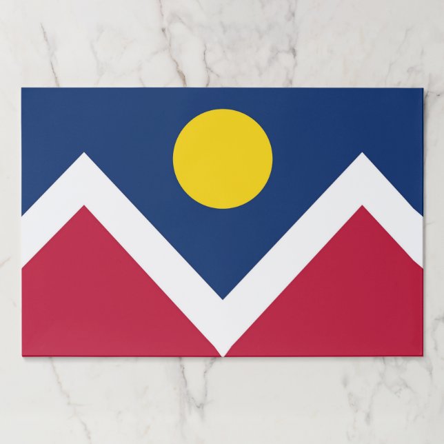 Tearaway paper pad with Flag of Denver, USA (Front)