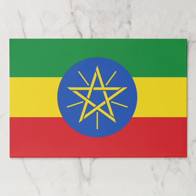 Tearaway paper pad with Flag of Ethiopia (Front)