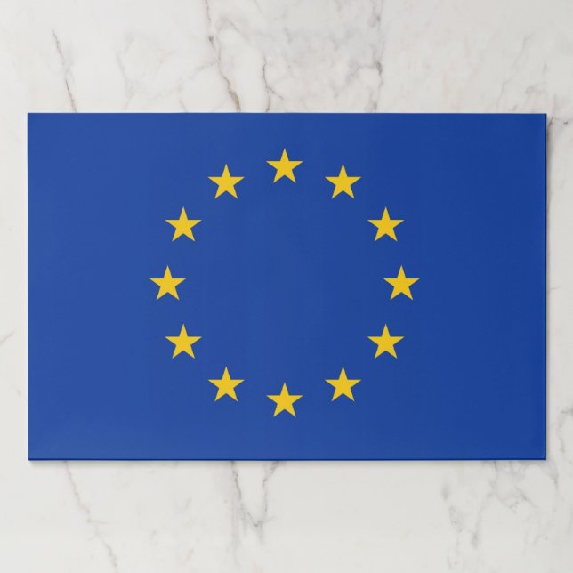 Tearaway paper pad with Flag of European Union (Front)