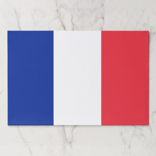 Tearaway paper pad with Flag of France