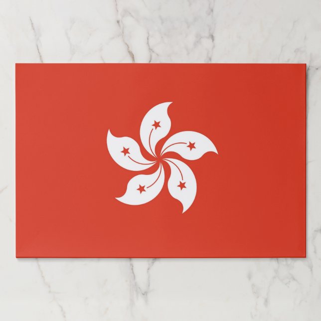 Tearaway paper pad with Flag of Hong Kong (Front)