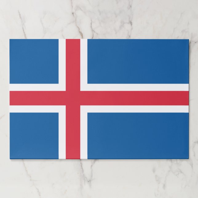 Tearaway paper pad with Flag of Iceland (Front)
