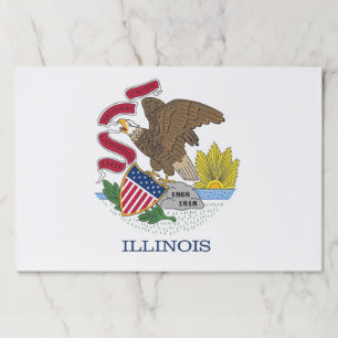 Tearaway paper pad with Flag of Illinois, USA