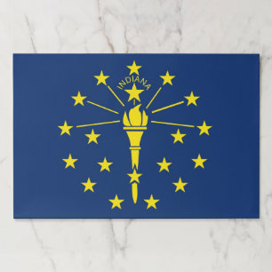 Tearaway paper pad with Flag of Indiana, USA