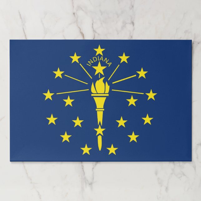 Tearaway paper pad with Flag of Indiana, USA (Front)