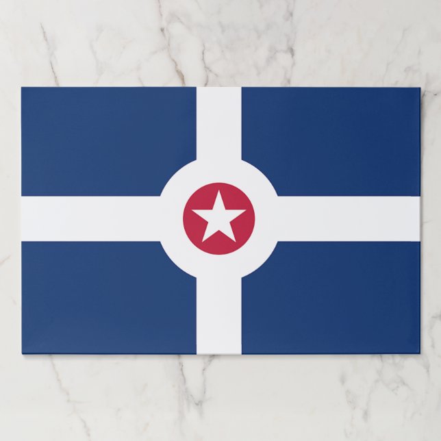 Tearaway paper pad with Flag of Indianapolis, USA (Front)