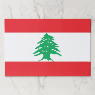 Tearaway paper pad with Flag of Lebanon