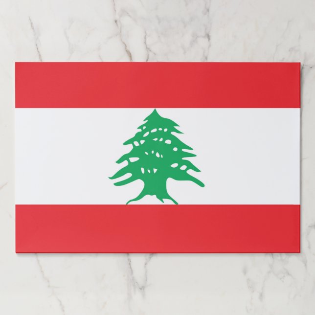 Tearaway paper pad with Flag of Lebanon (Front)
