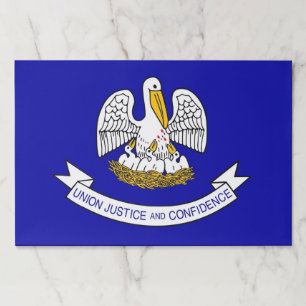 Tearaway paper pad with Flag of Louisiana, USA