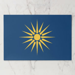 Tearaway paper pad with Flag of Macedonia, Greece