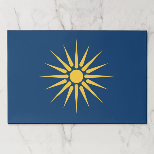 Tearaway paper pad with Flag of Macedonia, Greece (Front)