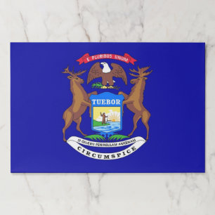 Tearaway paper pad with Flag of Michigan, USA