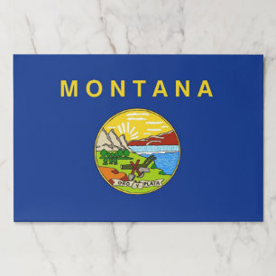 Tearaway paper pad with Flag of Montana, USA