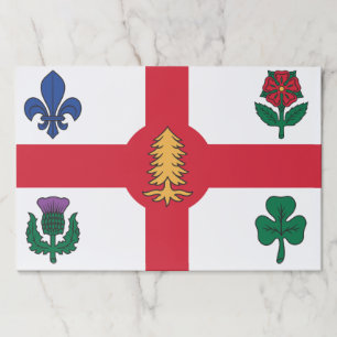 Tearaway paper pad with Flag of Montreal, Canada